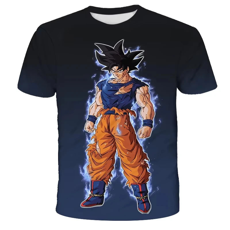 2026 Summer Dragon Ball T Shirt Kids Tops Tee Anime Figures Son Goku Super Saiyan T-shirt Boys T-shirts Children Short Sleeve