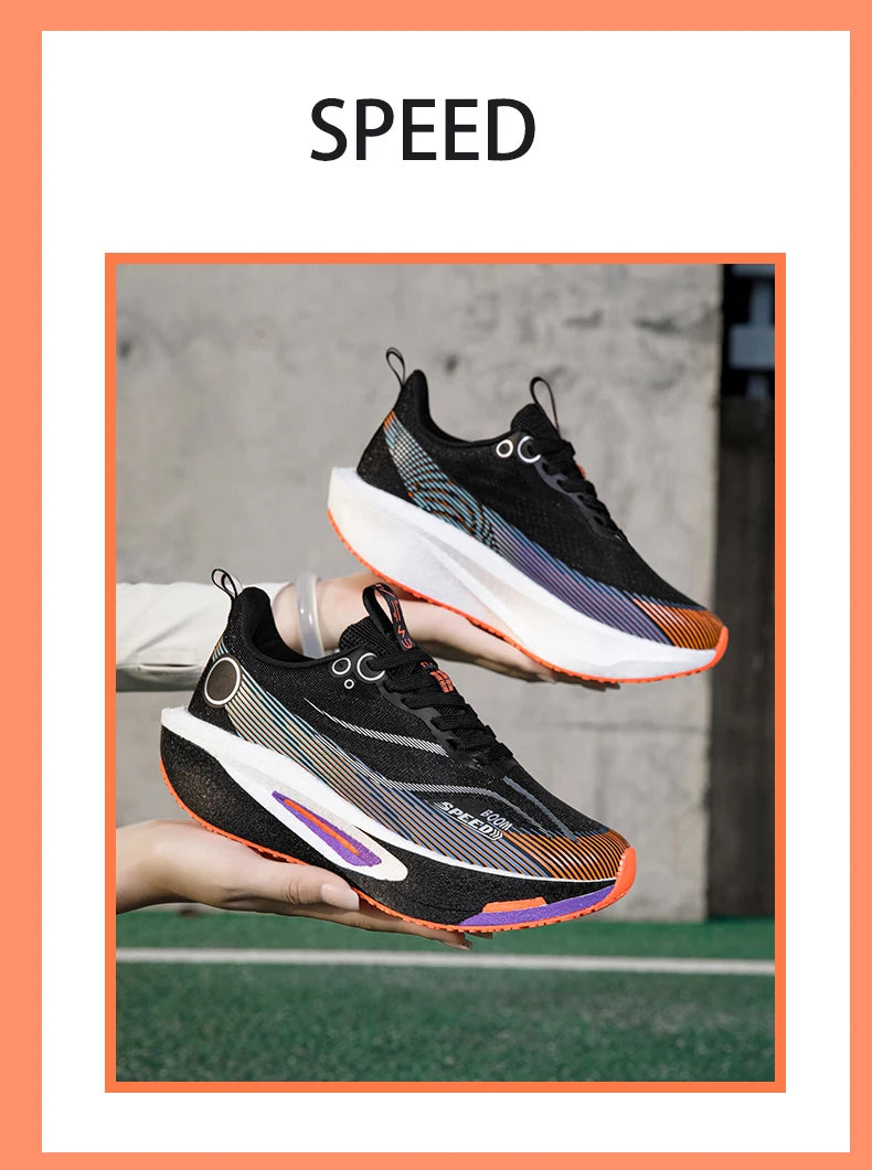 Men's Carbon Board Running Shoes Marathon Long-Distance Running Sports Shoes Support Stable Casual Women's Breathable Running Shoes