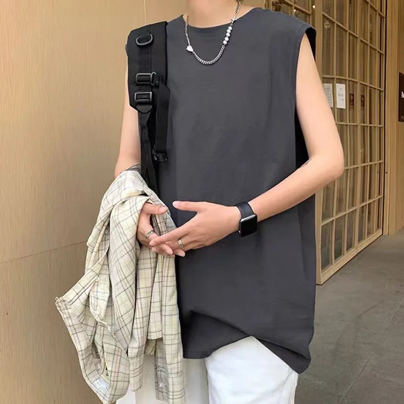 Son Goku Anime Dragon Ball Super Saiyan Harajuku Spring Summer Tank Top Casual Sports Fitness Pure Cotton Sleeveless Shirt Y2K