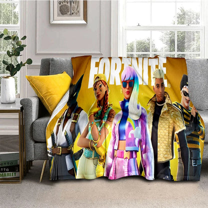 Fortnite-Spiel-Flanelldecke Unisex – weiche, warme Kuscheldecke für Schlafzimmer, Wohnzimmer, Bett, Reisen, Camping, Sofa-Dekoration und Zubehör