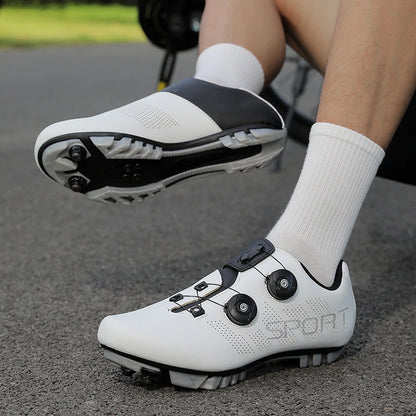 Ultra-Light Cycling Shoes, Breathable and Lightweight, SPD-Compatible Hard Soles for Road Mountain Bike Competition Training