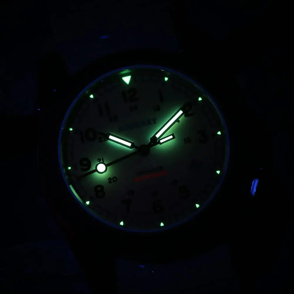 BODERRY Men's Automatic Watch 40MM Titanium Pilot Sport Mechanical Wristwatch 100m Waterproof Sapphire C3 Luminous NH35