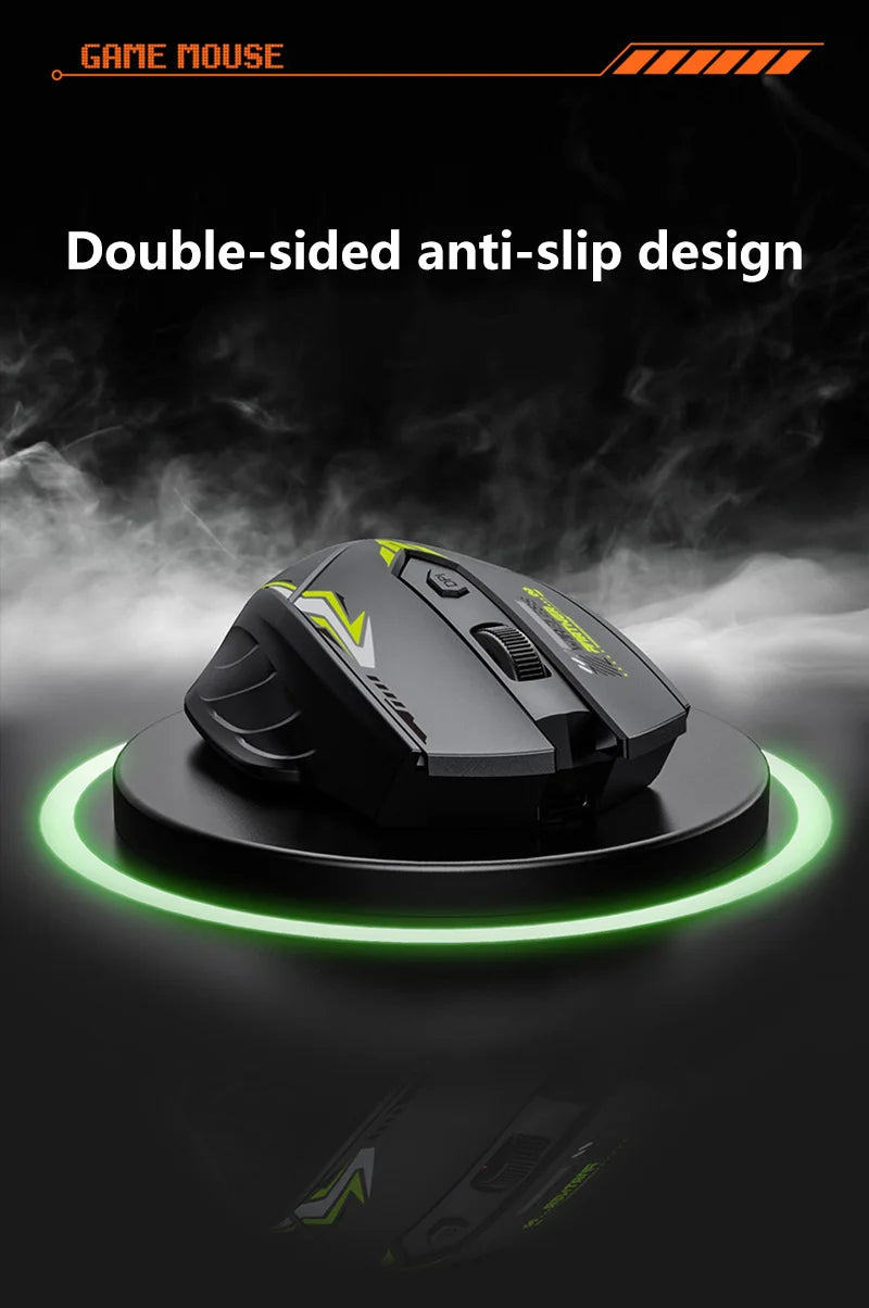 Wireless Gaming Mouse Dual Mode Bluetooth 2.4G DPI Adjustable Type-C Rechargeable Silent Ergonomic Mouse Durable Battery