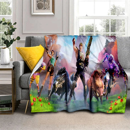 Fortnite-Spiel-Flanelldecke Unisex – weiche, warme Kuscheldecke für Schlafzimmer, Wohnzimmer, Bett, Reisen, Camping, Sofa-Dekoration und Zubehör
