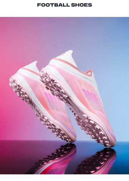 Men's Football Boots Futsal Ultralight Soccer Shoes Training TF Match Long Spikes Breathable Indoor Sneakers Cleats Drop Shipping