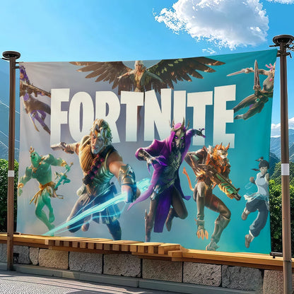 Adventure-Game F-FORTNITE-Flagge, geeignet für Party, Club, Outdoor, Innenbereich, Wandkunst-Dekoration, Banner, Geschenk
