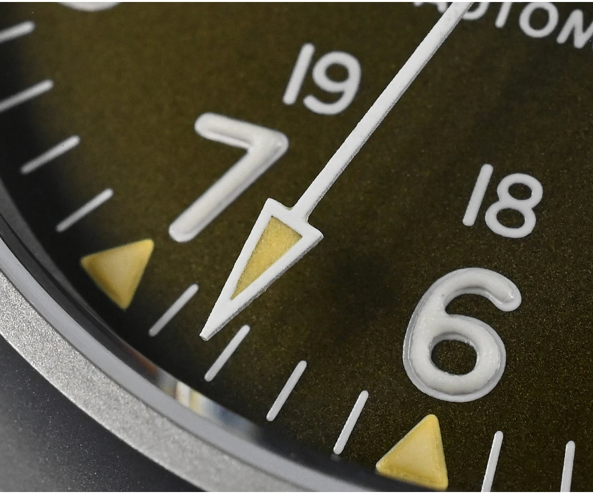San Martin Pilot Watch 38mm NH35 Retro Military Automatic Mechanical Wristwatch Bead Blasted Case Waterproof 100m SN0137