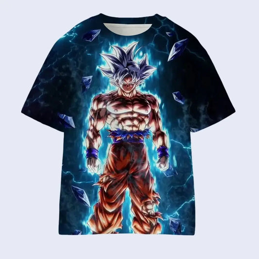 2026 Classic Anime Dragon Ball Character 3D Printed T-shirt Y2K Style Unisex&children's Layered Must-have for Summer and Autumn
