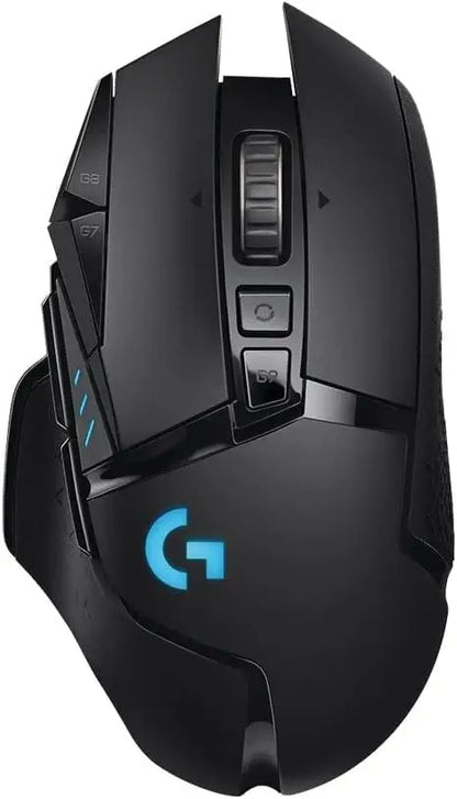 Ratón gaming con cable Logitech G502 HERO de alto rendimiento, sensor HERO 25K, 25,600 DPI, RGB, pesos ajustables, 11 botones, ratón para PC/Mac