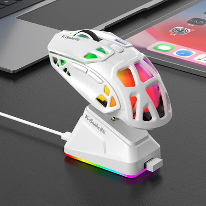 Lenovo Tri-Mode Lightweight Gaming Mouse with RGB Charging Dock 12000DPI 2.4G/Bluetooth/Wired Ergonomic Mouse for PC Laptop
