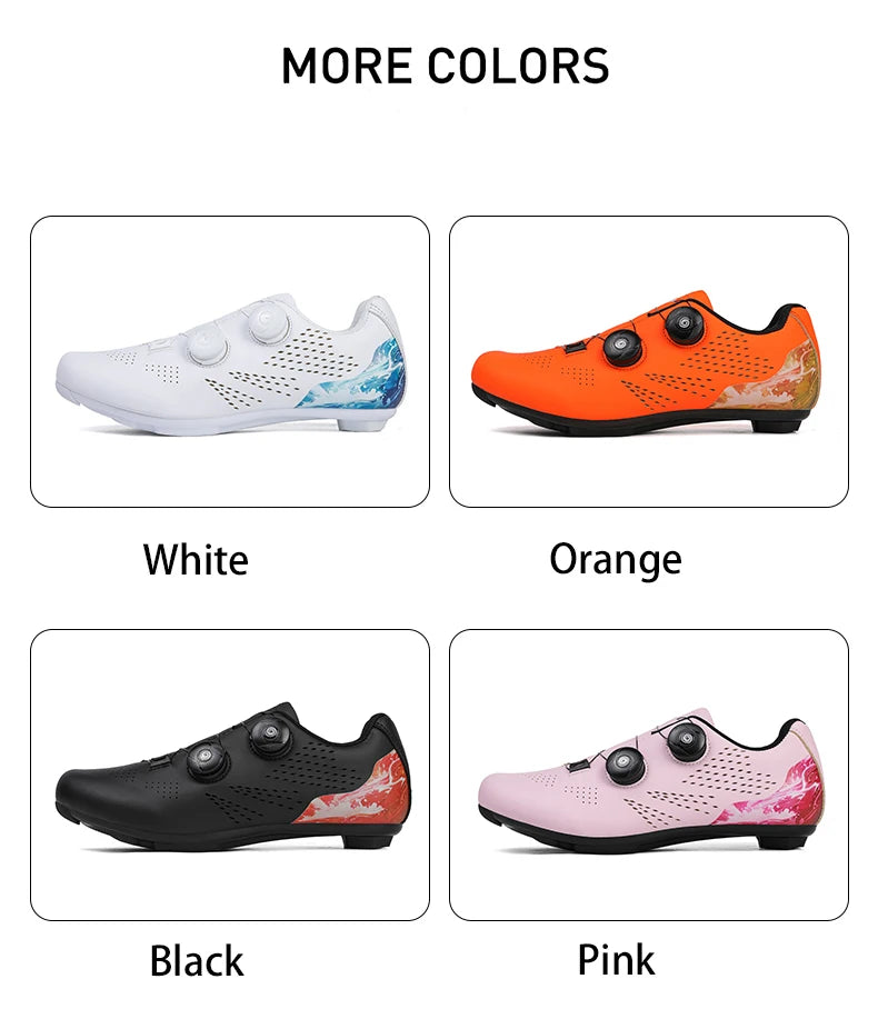 Professioanal Men Road Cycling Sneakers Bike Shoes SPD MTB Sole Flat Racing Speed Trail Mountain Bicycle Footwear Pedal Sports