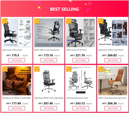 Ergonomischer Office-Mesh-Stuhl, moderner Executive-Computer- und Gaming-Stuhl, drehbar, rollbar und verstellbar