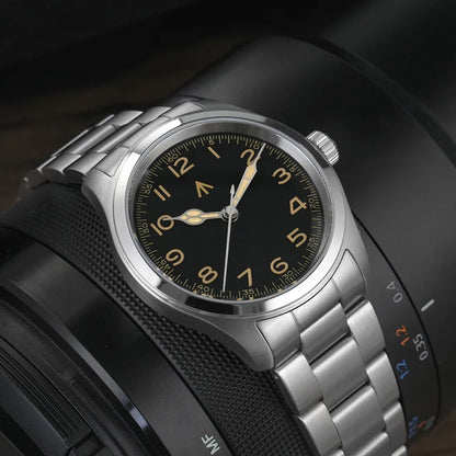 Militado ML08 Quartz Watch  VH31 Movement Steel Strip Sapphire Crystal Vintage Watch 10Bar Waterproof BGW9 Luminous Mens Watch
