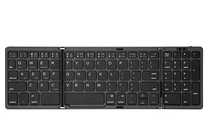 Foldable Wireless Bluetooth Keyboard Rechargeable Folding Keyboard For IPAD Mobile Tablet Notebook Office Mini Wireless keyboard