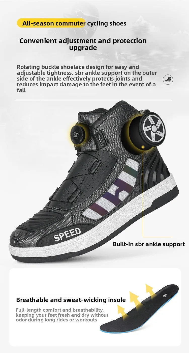 Motorcycle Professional Protective Riding Boots Four Season New Fashion Breathable Anti-Slip Men's Outdoor Off-Road Riding Shoes