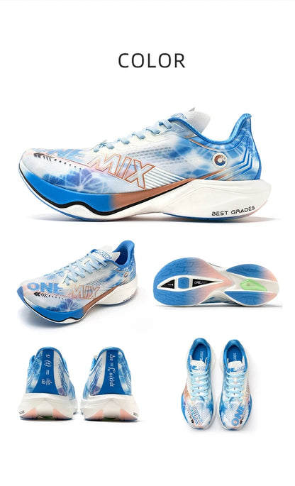 ONEMIX-Nylon Carbon Board Marathon Running Racing Shoes, Professional Stable Support, Shock-relief, Ultra-light Rebound Sneaker