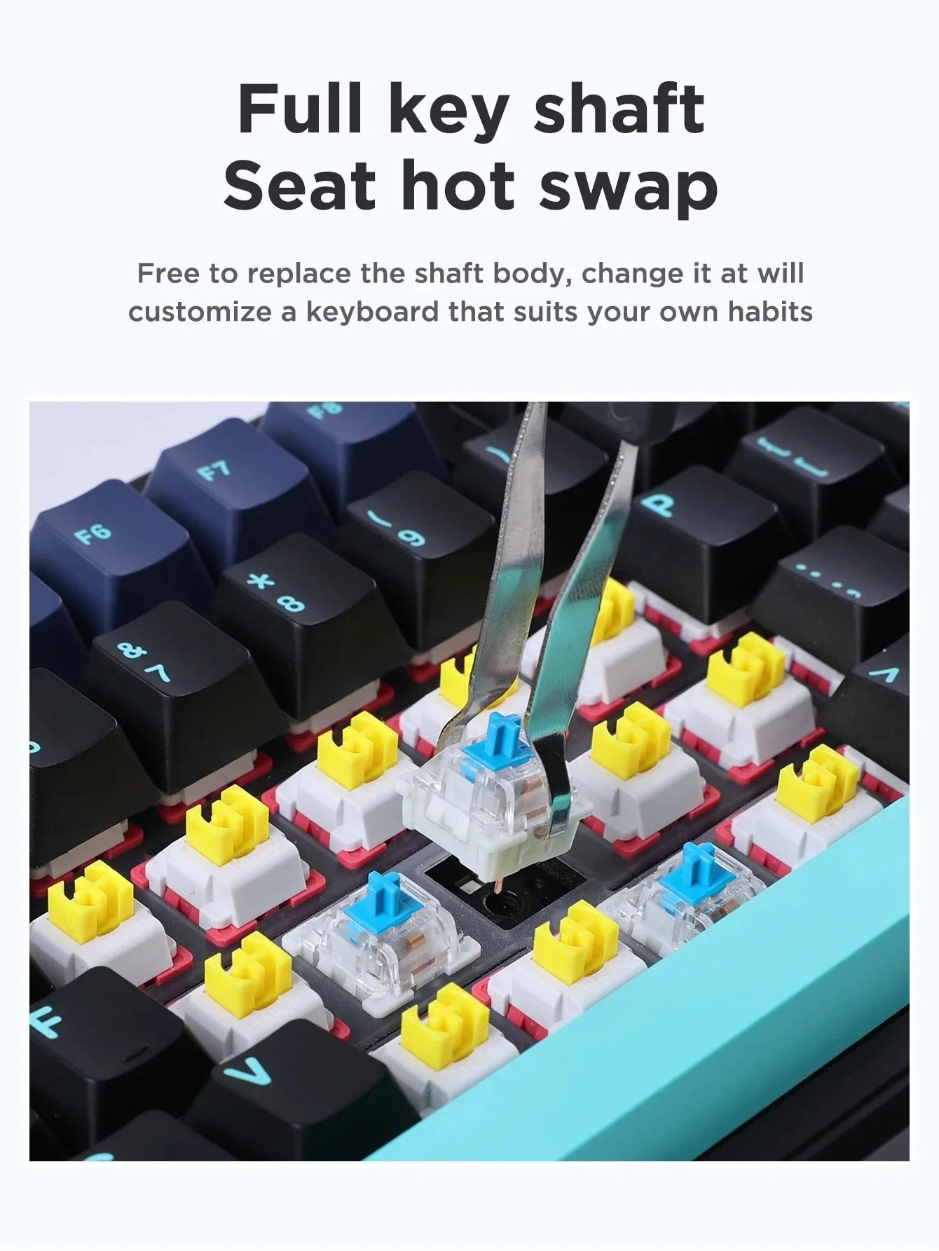 AULA F87 Pro Mechanical Keyboard 2.4g/Usb/Bluetooth Tri Mode Wireless 87 Key RGB PBT Gasket 5 Layer Silencing Full Key No Impact