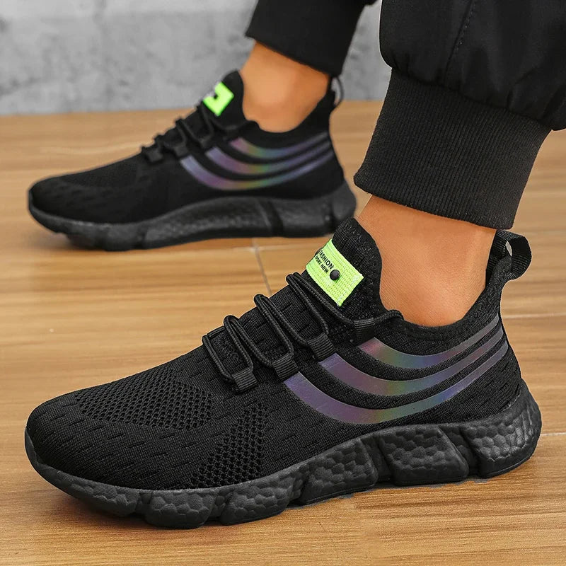 Men's Casual Sports Shoes Breathable Lightweight Sneakers Anti-Slip Flats Outdoor Running Walking Tennis Athletic Jogging Shoes