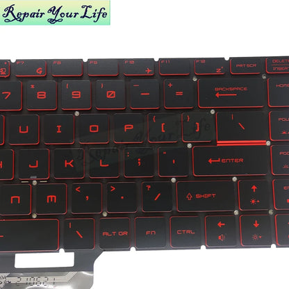 US/UI Backlit Keyboard For MSI GF63 8RC 8RD MS-16R1 MS-16R4 GF65 Thin 9SD 9SE 10SD 10SE MS-16W1 Laptop Replacement Keyboards