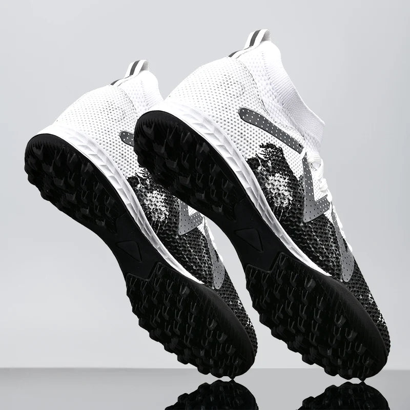 Professional Soccer Shoes TF Broken Nail Teenagers Durable Looking HighTops Training Shoes Adult Outdoors Non Slip FootballShoes