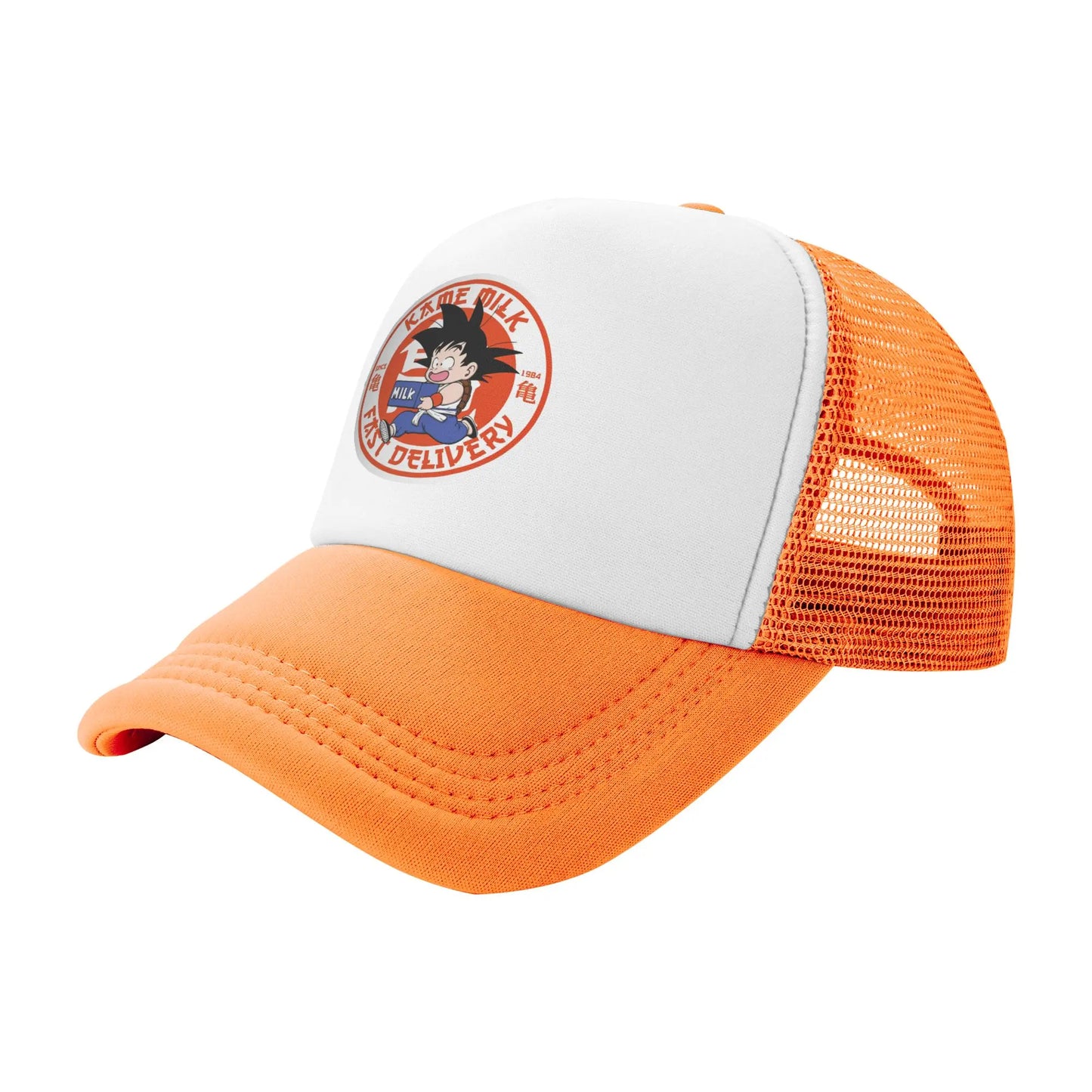 Dragon Ball  Kid Buu Trucker Cap Unisex  Hats Sun Caps Trucker Cap Adjustable Polyester Mesh Baseball Cap Summer