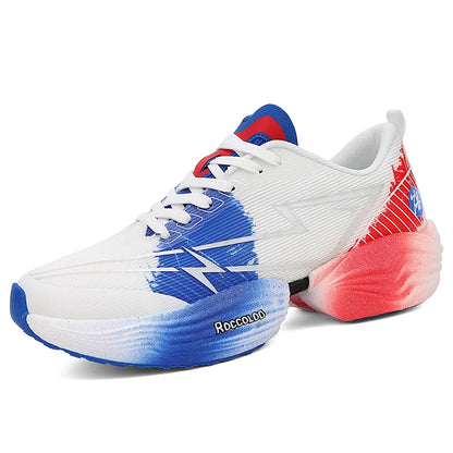 Couple Sports Shoes Professional Marathon Comfortable Jogging Shock-absorbing Training Shoes High Rebound Anti-Slip Racing Shoes