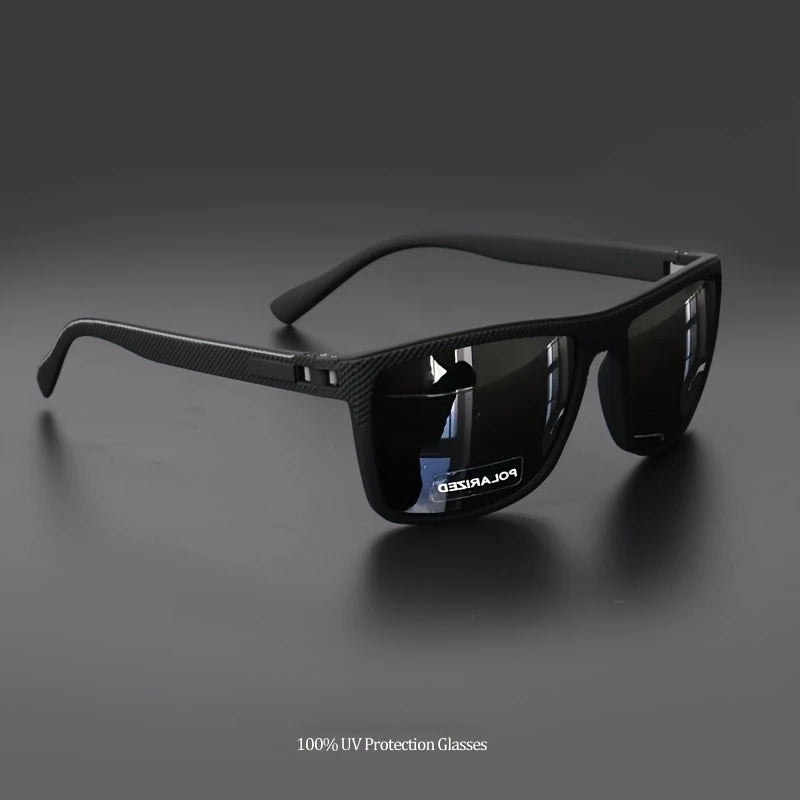 2025 New Square Frame Polarized Sunglasses High-Quality Spring Hinges Multicolor Coated Lenses for Vacation Driving Fishing UV P