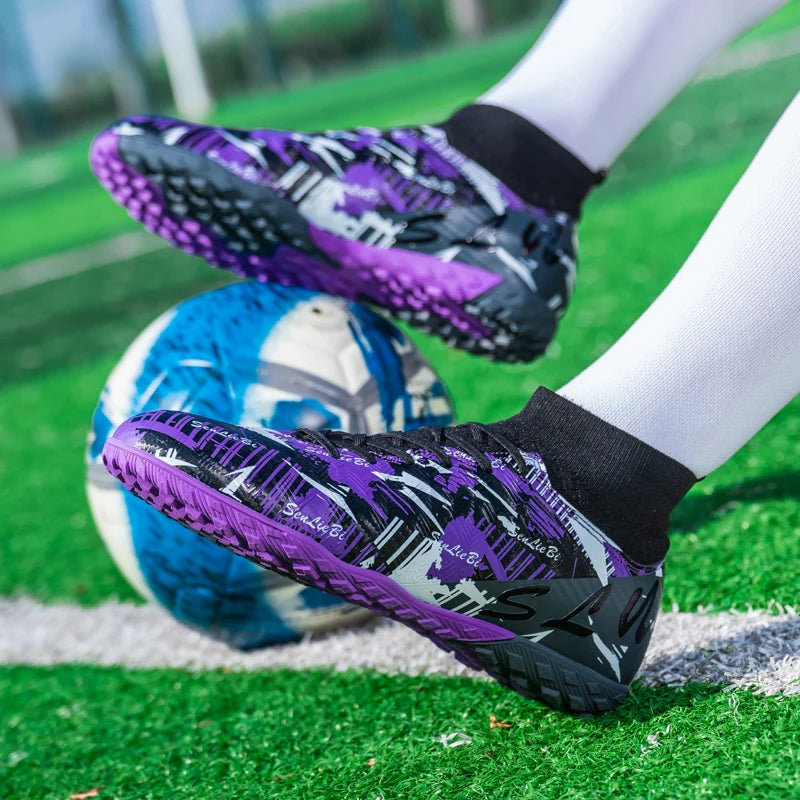 Size 34-46 Men's FG/TF Football Boots Futsal Professional Unisex Kids Soccer Training Outdoor Boys Football Sneakers