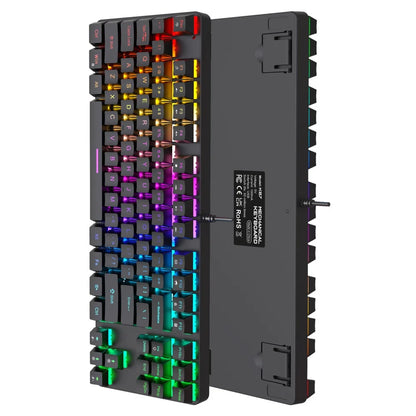 New Computer Keyboard Waterproof Portable Gaming Keyboard Backlit Ergonomics Colorful Keyboard Computer Accessories 87 Keys USB