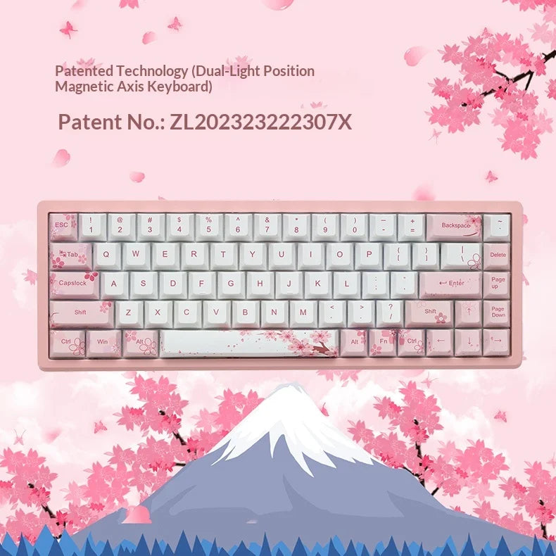 New Everglide AE68Pro Siren Magnetic Axis Gaming Keyboard Original Double Lamp Position RT0.001MM/ADC Direct Connection Keyboard