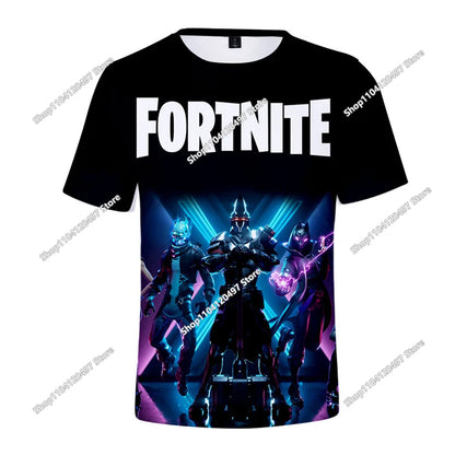 T-shirt 3D natalizia Fortnite, maglietta Battle Royale streetwear per bambini, Victory Game, uomo e donna, T-shirt Harajuku per adolescenti