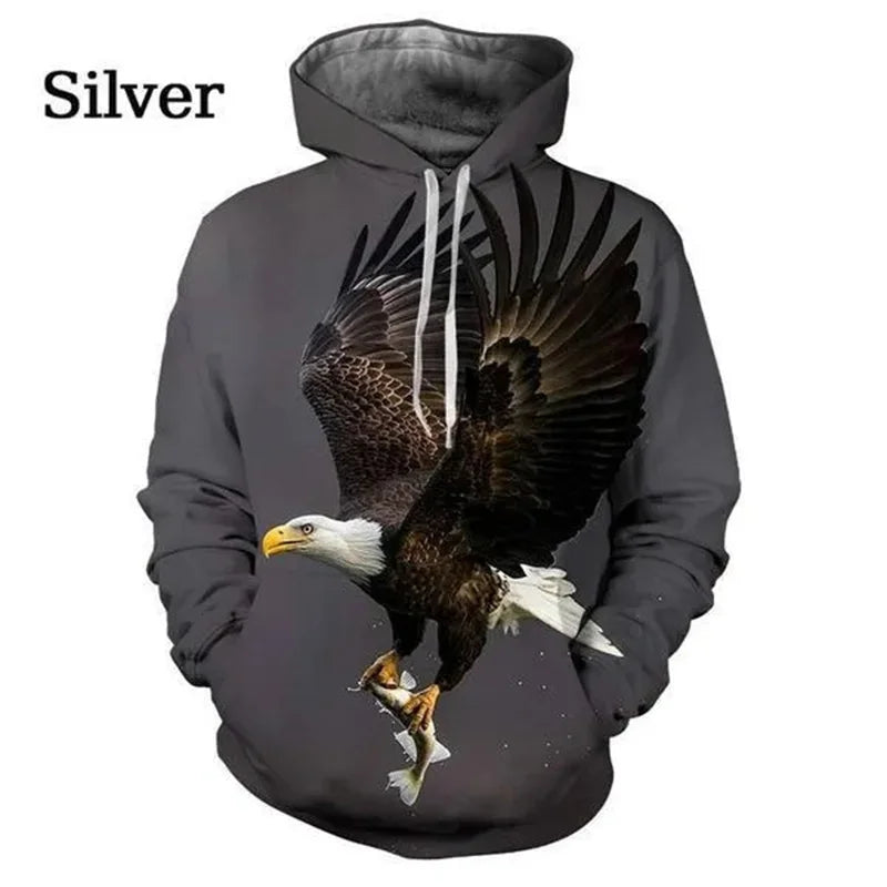 US-Adler-Grafik-Hoodie für Herren, 3D-Weißkopfseeadler-Print, Hoodies für Damen, Pullover, Harajuku-Fashion, Y2K-Tops, Hoody-Sweatshirts