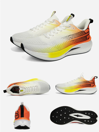 Baasploa Men Jogging Sports Shoes Carbon Plate Professional Cushioning Sneakers Male Outdoor Breathable Non-Slip Running Shoes