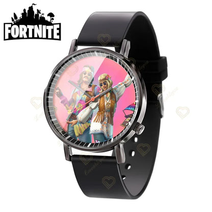 Wrist Watch F-Fortnite Cook Watch Trend Fashion Creative Quartz Student Watches Battle Game Figure Model Kids Birthday Gift