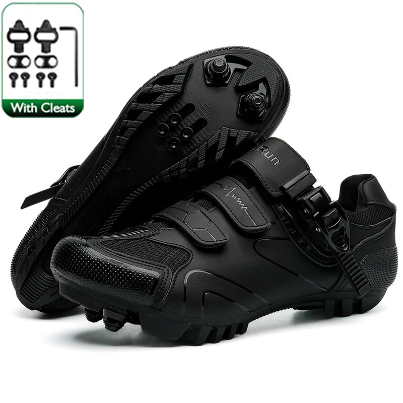 Spring 2025 MTB Cycling Shoes with Clamps for Men, Carbon Sports Shoes, Speed, Mountain Running, Mountain Bike Shoes
