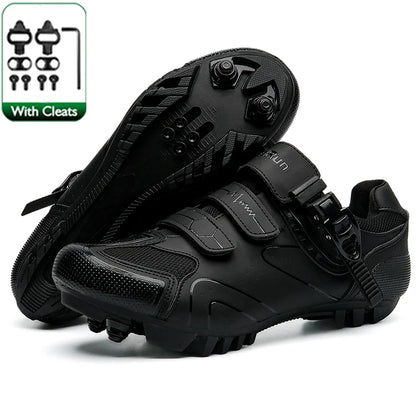 Spring 2025 MTB Cycling Shoes with Clamps for Men, Carbon Sports Shoes, Speed, Mountain Running, Mountain Bike Shoes