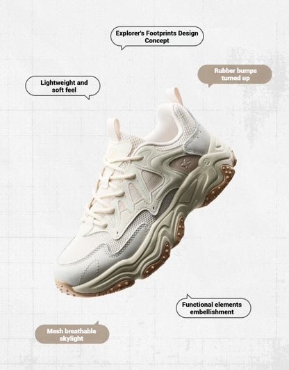Xtep Casual Shoes 2025 Spring And Summer Lightweight Sports Shoes Thick Sole Fashionable Street Style Sneakers 875319320004
