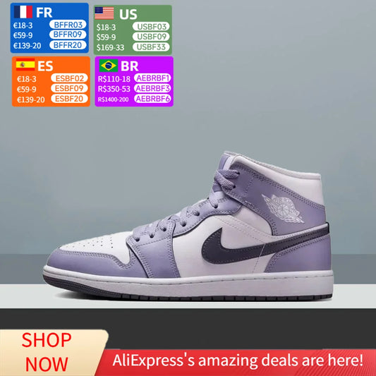 Nike Air Jordan 1 Mid Basketball Shoe Unisex - Classic and versatile, blending court performance with everyday style DQ8426-145