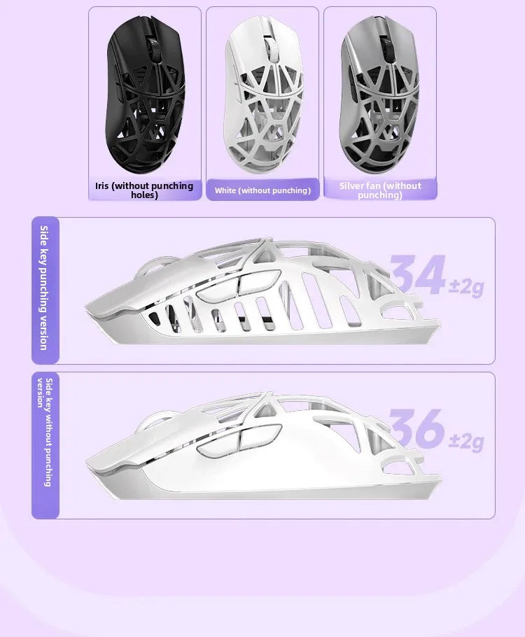 Wlmouse Mini Pro Mouse professionale ultraleggero in lega di magnesio, mouse gaming wireless trimodale, polling rate 8K, PAW3950, DPI30000