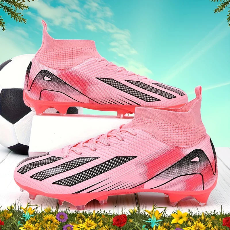New Men's Soccer Shoes Adult Non-Slip Football Boots Cleats Boys Ultralight Sport Outdoor Comfortable Training Match Grass