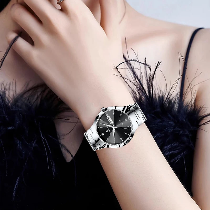 BANGWEI 2026 NEW Women's Watch Fashion Waterproof Luminous Elegant Weekly Calendar Exquisite women's quartz wrist watch reloj