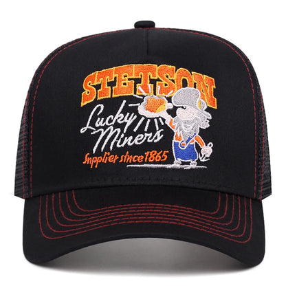 2025 Creative New Truck Hat STETSON Nuggets Net Hat Outdoor Leisure Sports Sunshade Hat Daily Commuting Decoration Baseball Hat