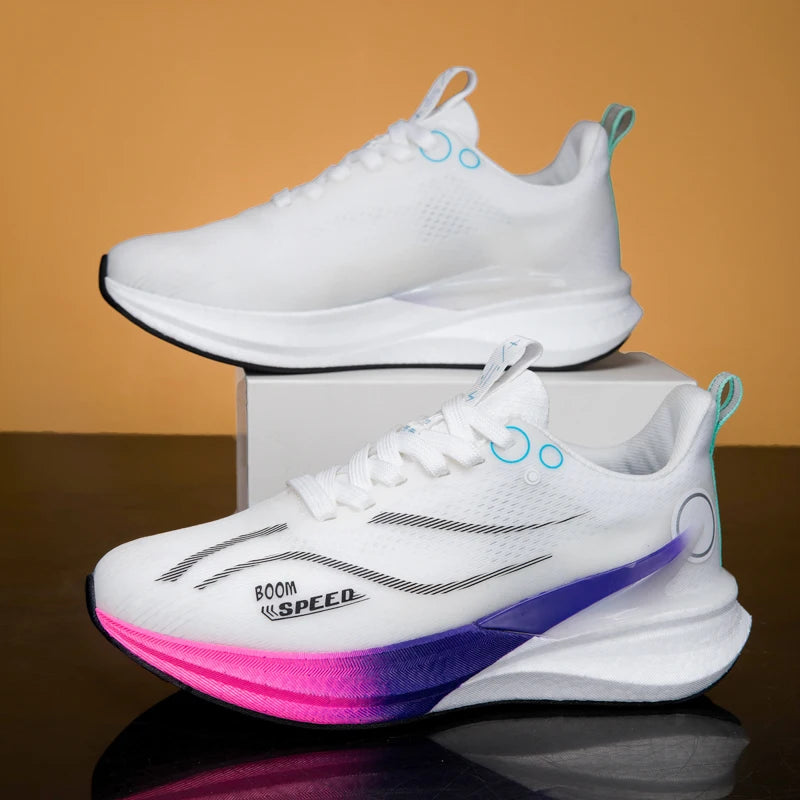 Scarpe da corsa marathon professionali da uomo e donna 2025 con piastra in carbonio, ammortizzazione, ultra leggere, supporto stabile, scarpe sportive
