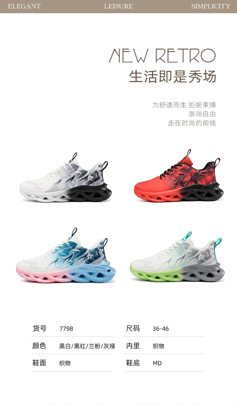 Men's Running Shoes Breathable Mesh Sports Shoes Cushioned Casual Sneakers Lightweight Comfortable Tennis Shoes Athletic Footwear