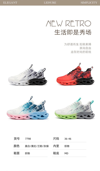 Men's Running Shoes Breathable Mesh Sports Shoes Cushioned Casual Sneakers Lightweight Comfortable Tennis Shoes Athletic Footwear