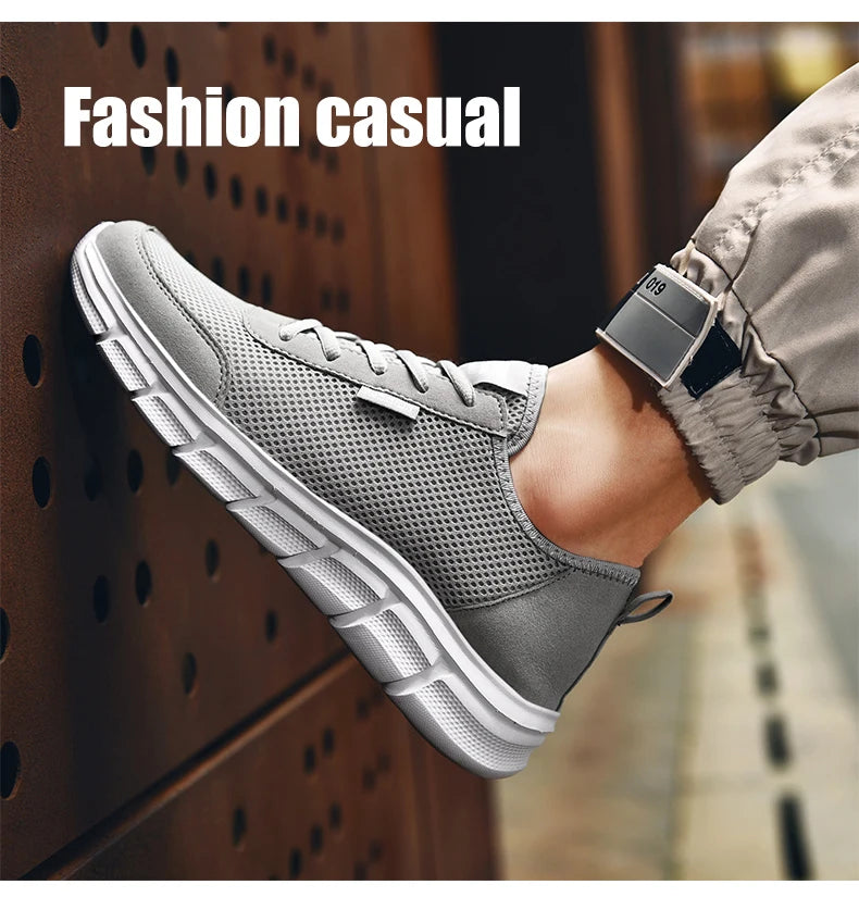 Men's Summer Sneakers Casual Running Shoes Breathable Walking Mesh Lightweight Sports Shoes Comfortable Fashion Shoes Zapatillas