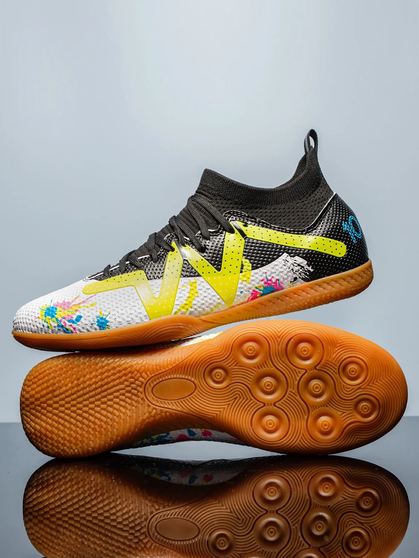 Professionelle Hallenfußballschuhe für Herren mit flacher Sohle – strapazierfähige, komfortable Trainingsschuhe für Erwachsene und Teenager, rutschfeste Fußballschuhe