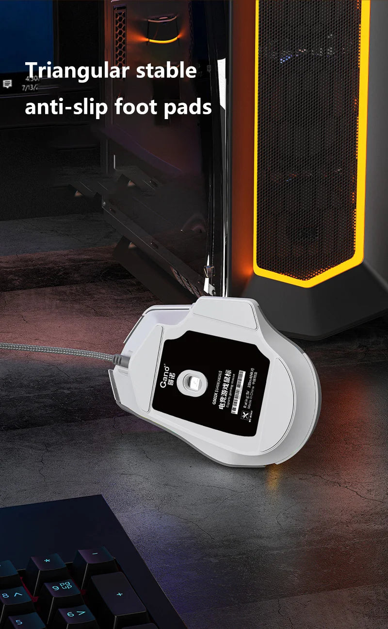 Langaton ergonominen pelihiiri, USB-ladattava Bluetooth-hiiri, optinen sensori, ohjelmoitava pelihiiri langallisella yhteydellä Windowsille