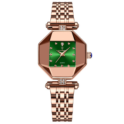 POEDAGAR Luxury Brand Women Watch Stainless Stain Waterproof Quartz Watches For Woman Fashion Simple Rose Gold Ladies Watch Gift