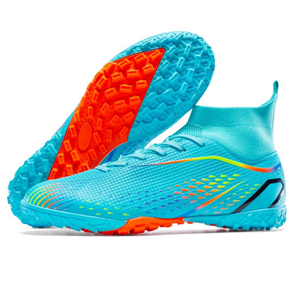 Men Football Boots Professional Outdoor Unisex Soccer Shoes Soccer Training Turf Futsal Match Grass Cleats Non-slip Breathable